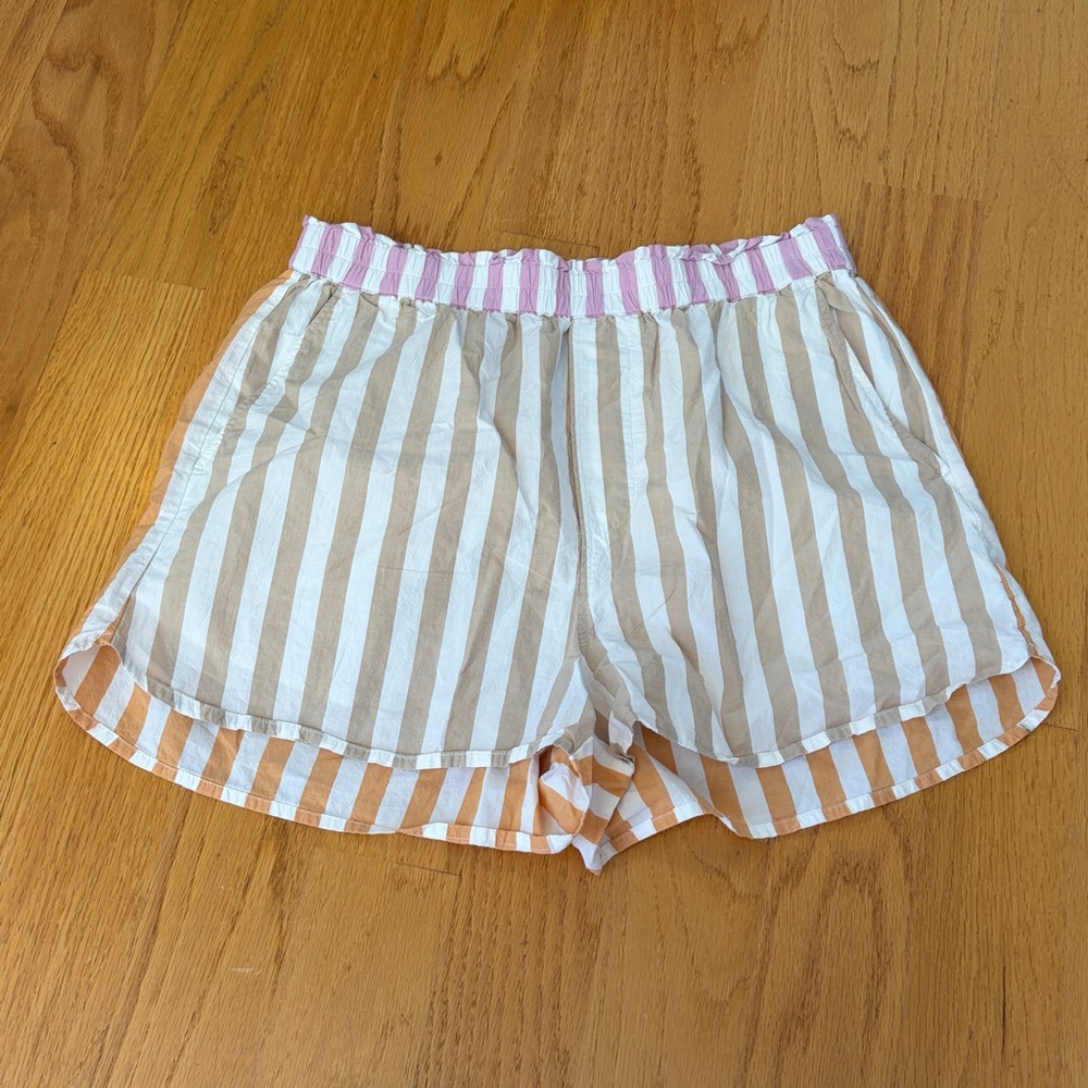 Madewell Pull-on Signature Poplin Shorts Ochre Fresco size Small NL261